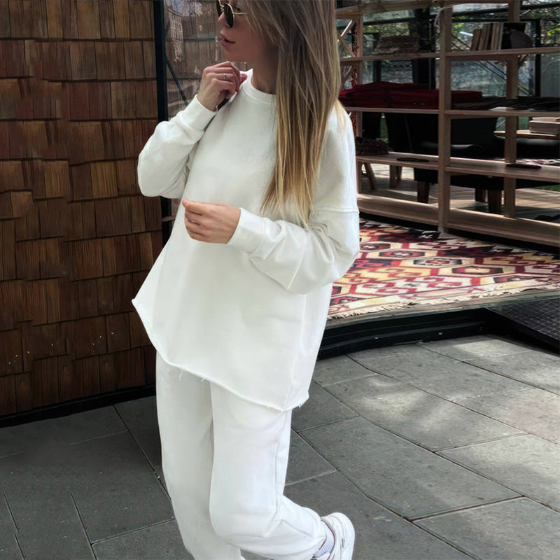 Damen lässiges Set mit oversized Pullover und bequemen Jogginghosen Sovae