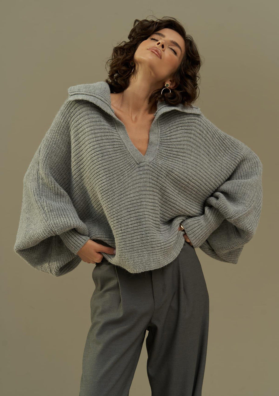 Damen Kuscheliger Oversized Pullover Sovae