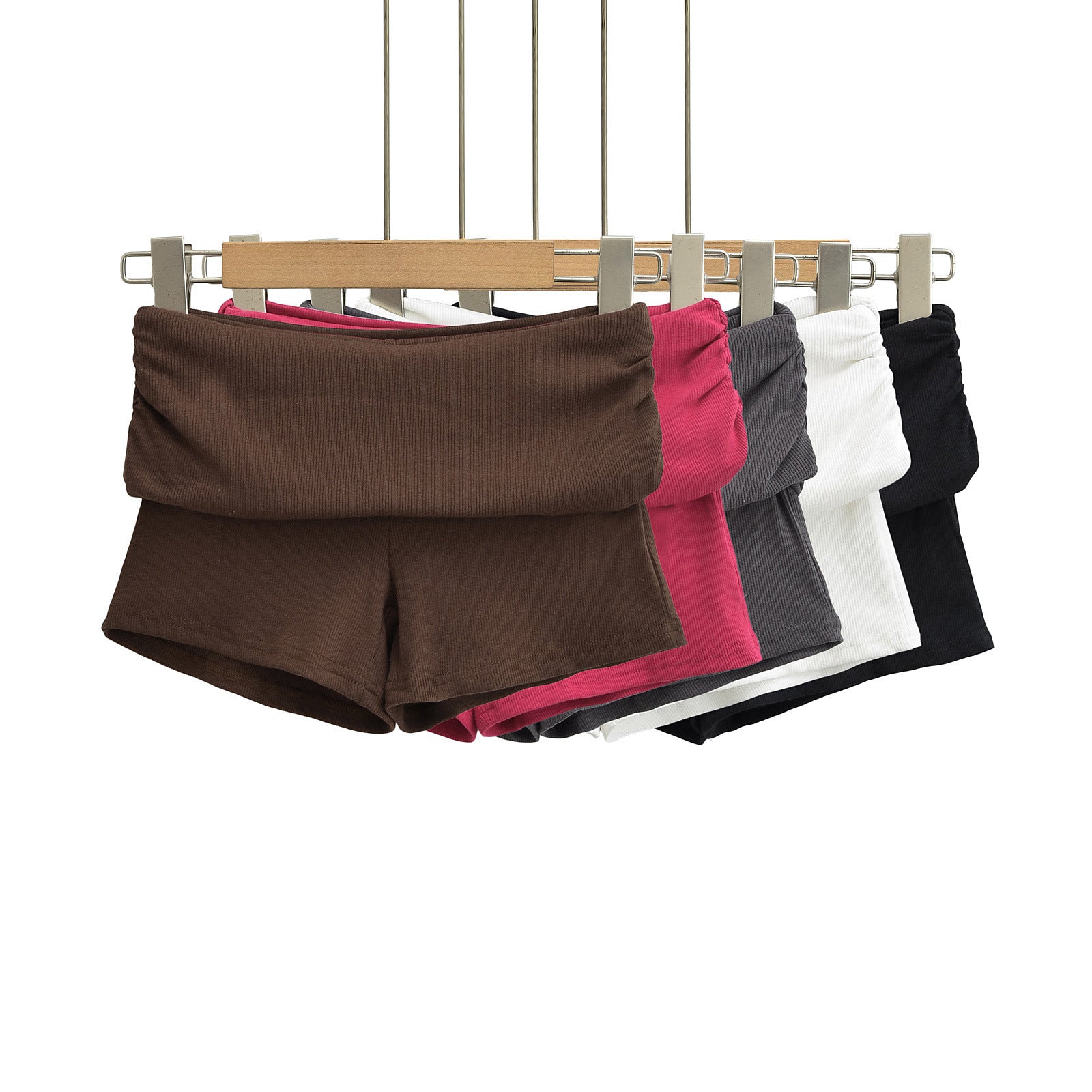 Damen Sportliche Jersey-Shorts mit breitem Bündchen Sovae