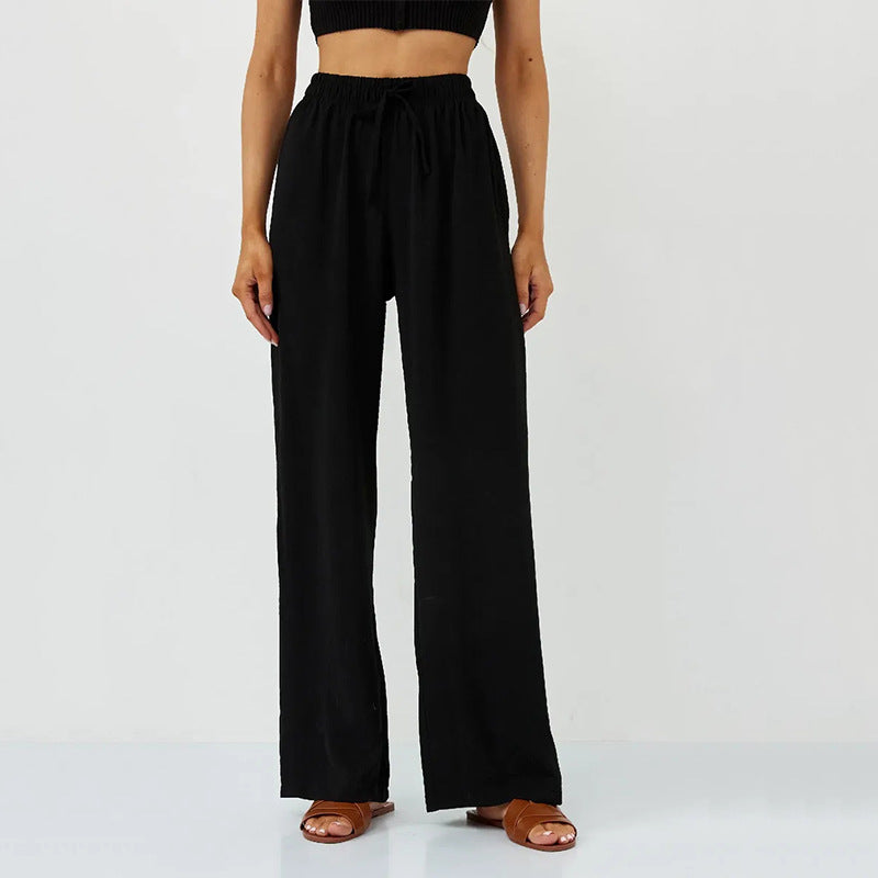 Damen Weite Relaxed-Fit Hose aus leichtem Jersey Sovae
