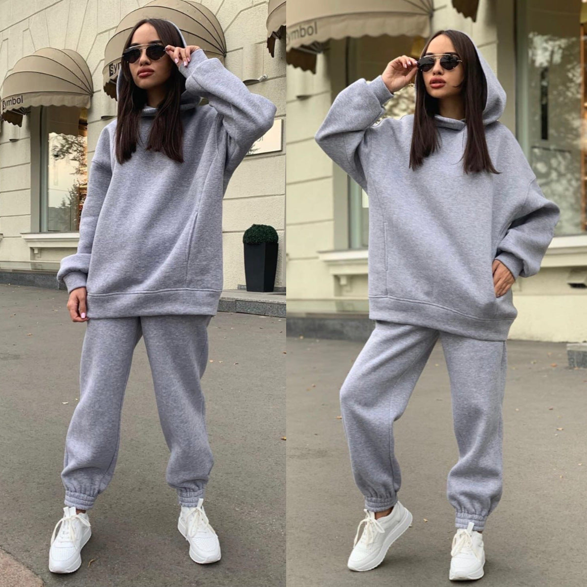 Damen sportlicher Hoodie und Jogginghose Set Sovae