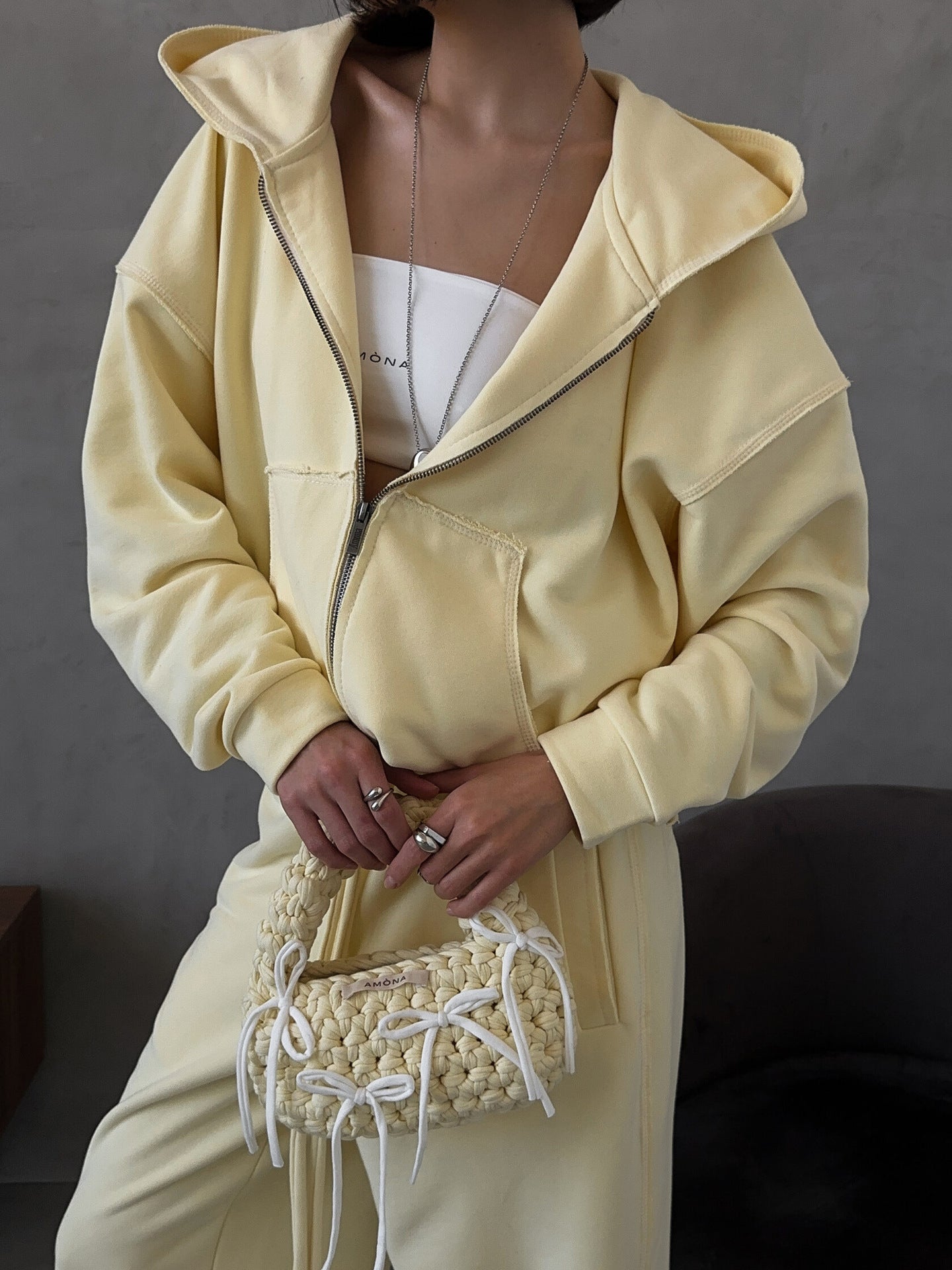 Damen Oversized Kapuzenpullover und lässige Freizeithose Set Sovae