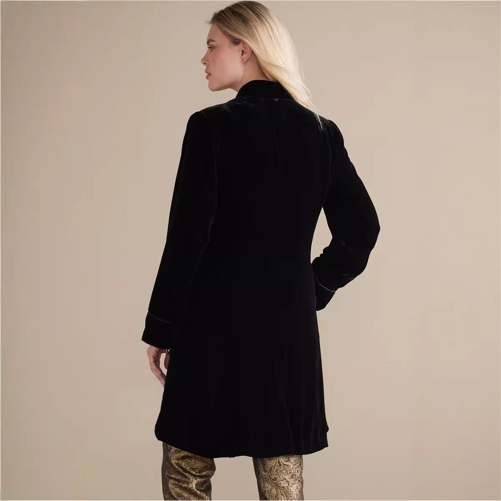 Damen luxuriöse Veloursjacke Sovae