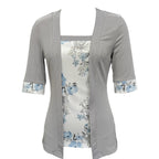 Damen modische Bluse mit elegantem Floral-Print und lässigem Schnitt Sovae