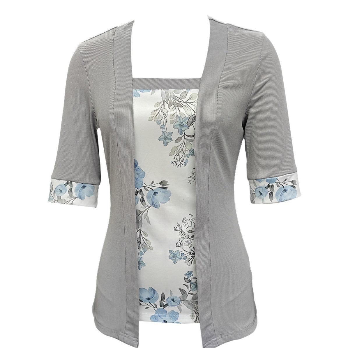 Damen modische Bluse mit elegantem Floral-Print und lässigem Schnitt Sovae