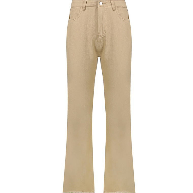 Damen Elegante Culotte-Jeans mit hohem Bund Sovae