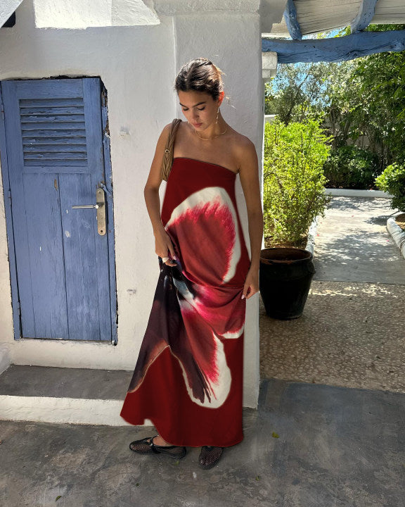 Damen Maxi-Kleid mit floralem Design Sovae