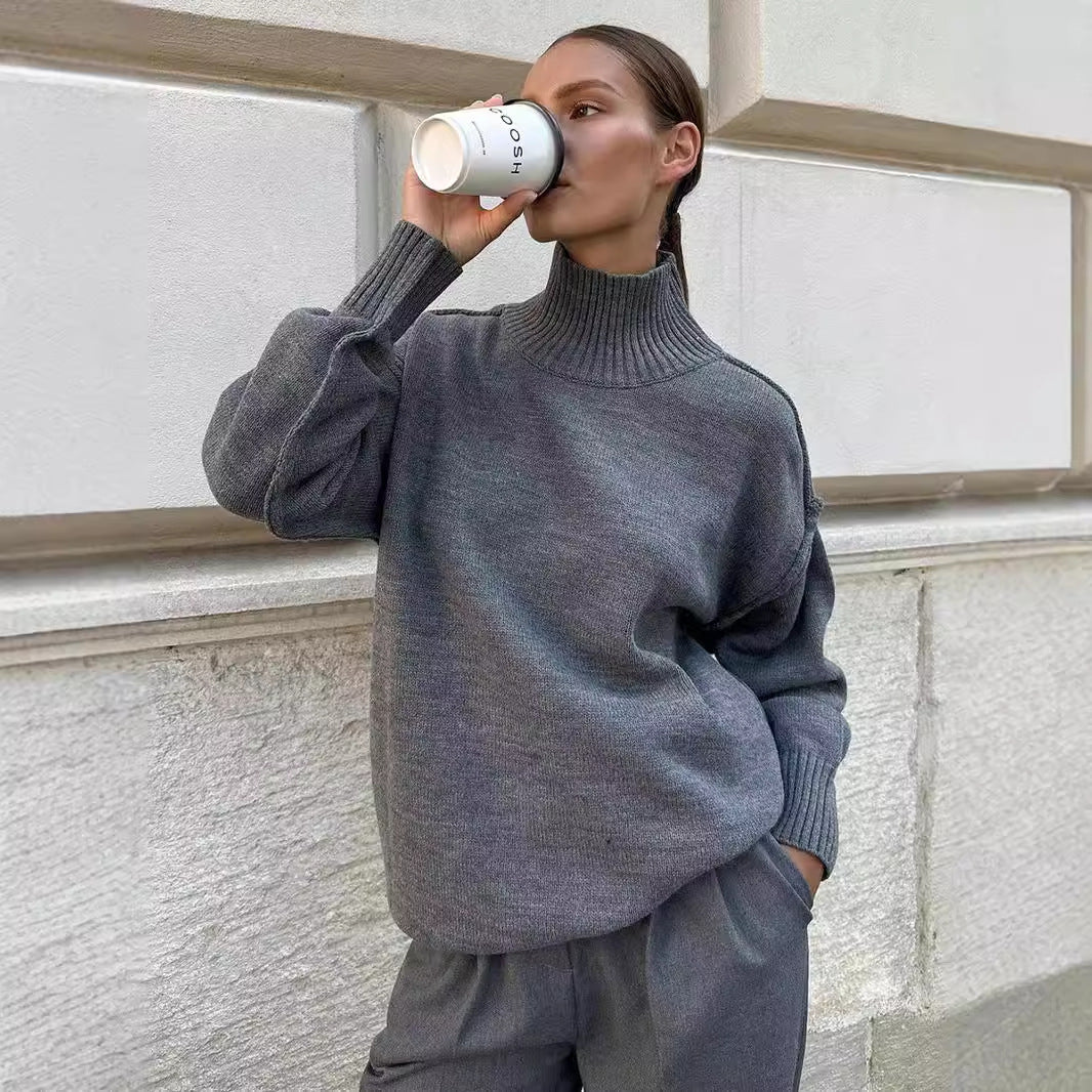 Damen Modischer Rollkragenpullover Sovae