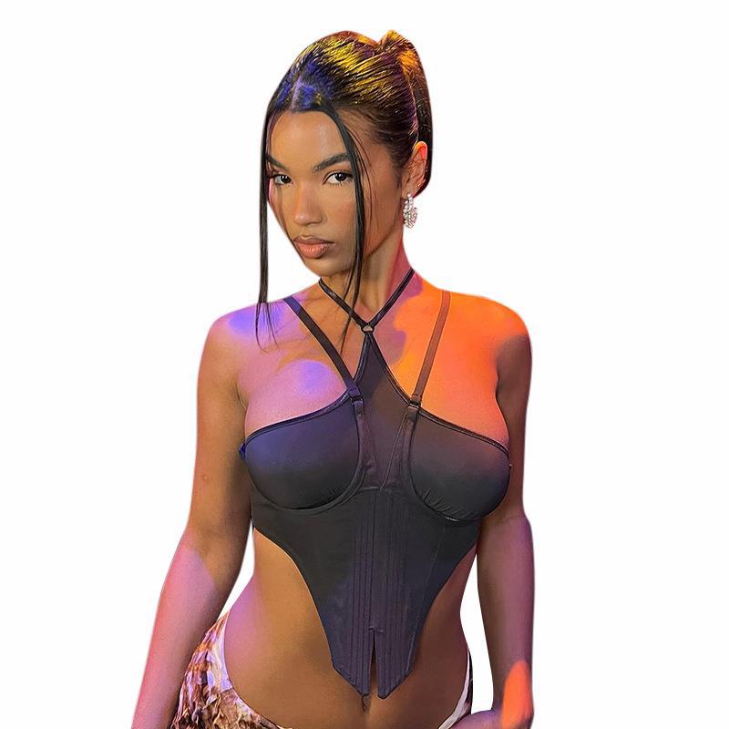 Damen Sportliches Bustier mit elegantem Rüschendetail Sovae