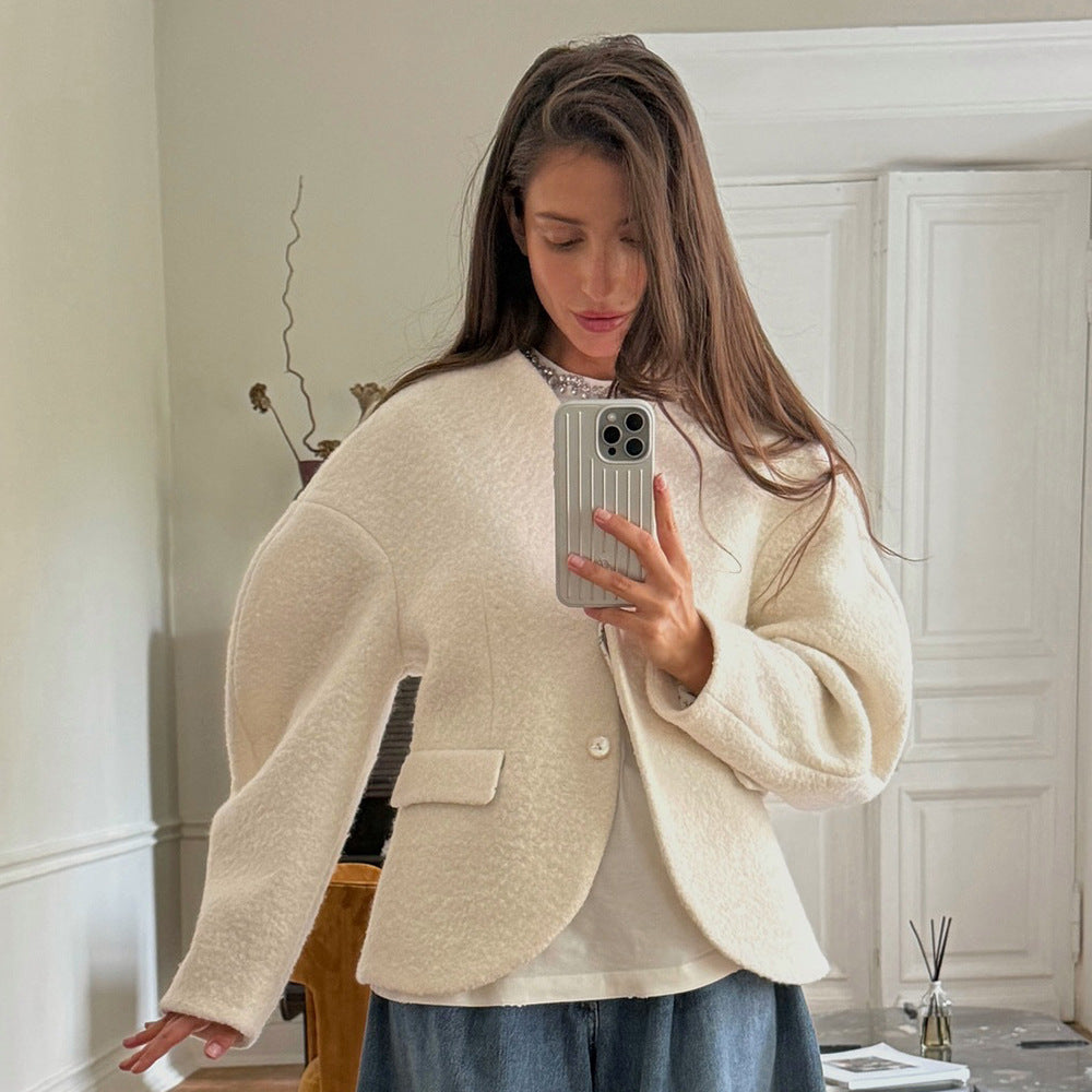 Damen Chic Oversized Blazerjacke Sovae