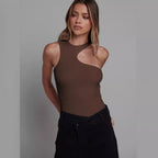 Damen asymmetrisches und figurbetontes Bodysuit Sovae