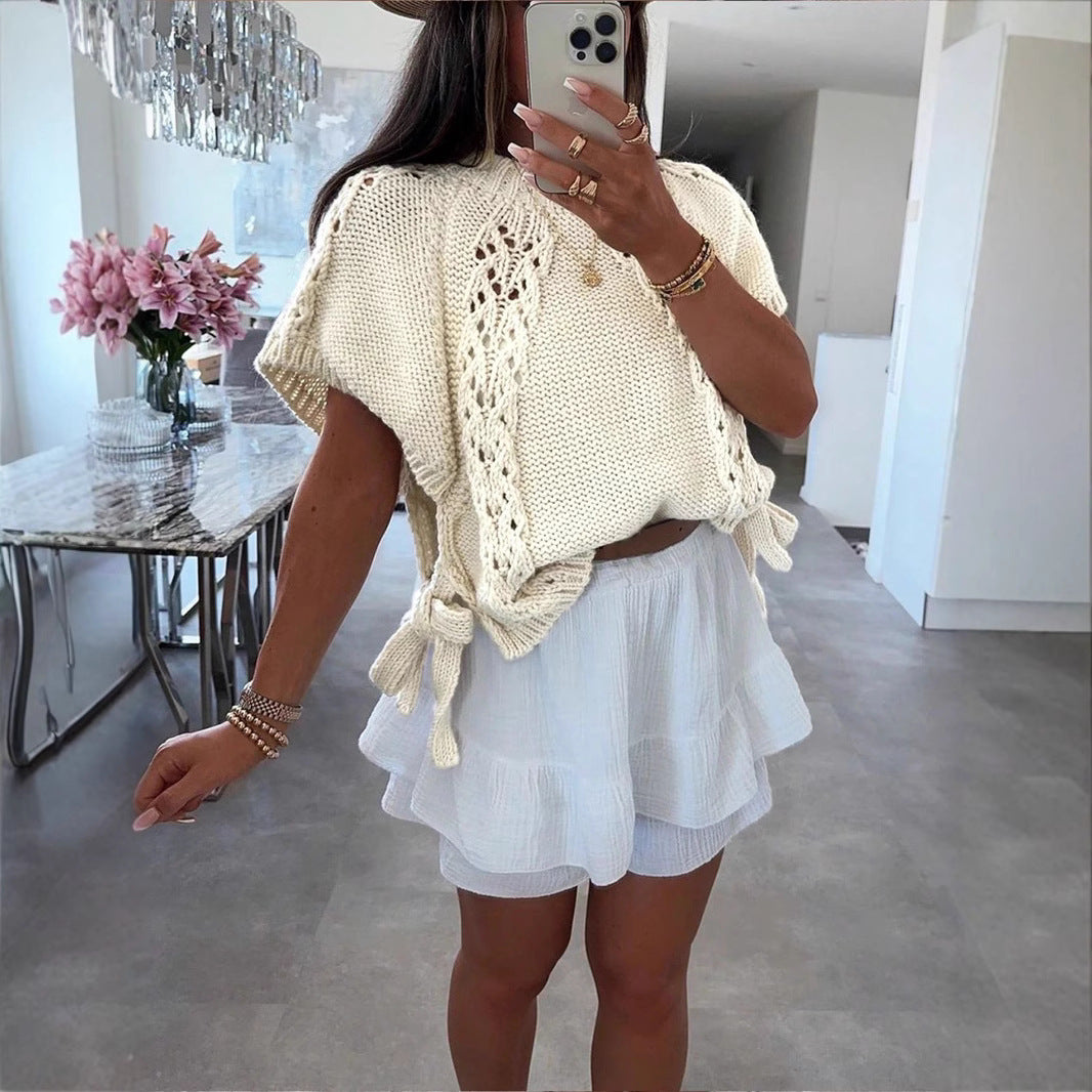 Damen Strickpullover mit modernen Zopfdetails Sovae