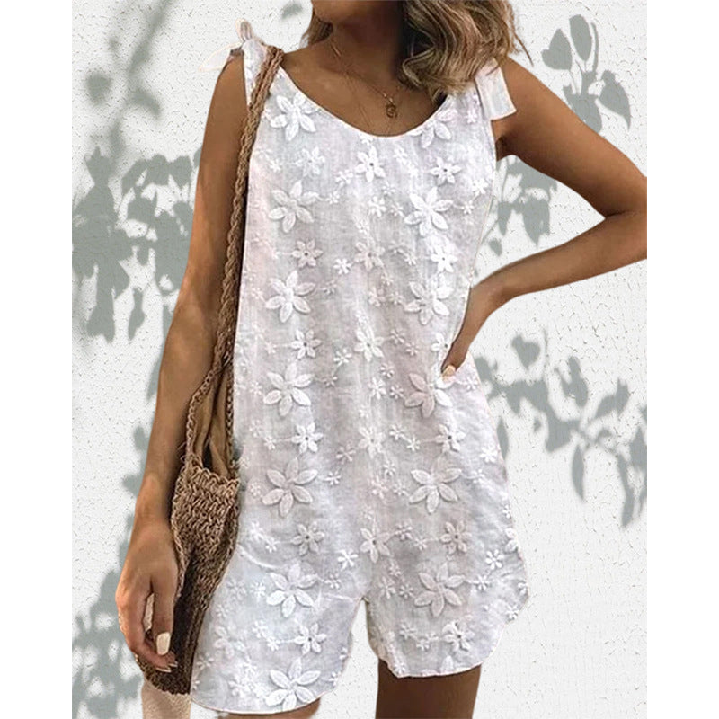 Damen Leichtes Blüten-Minikleid Sovae