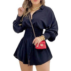 Damen Modisches Shirtkleid mit grafischem Muster Sovae