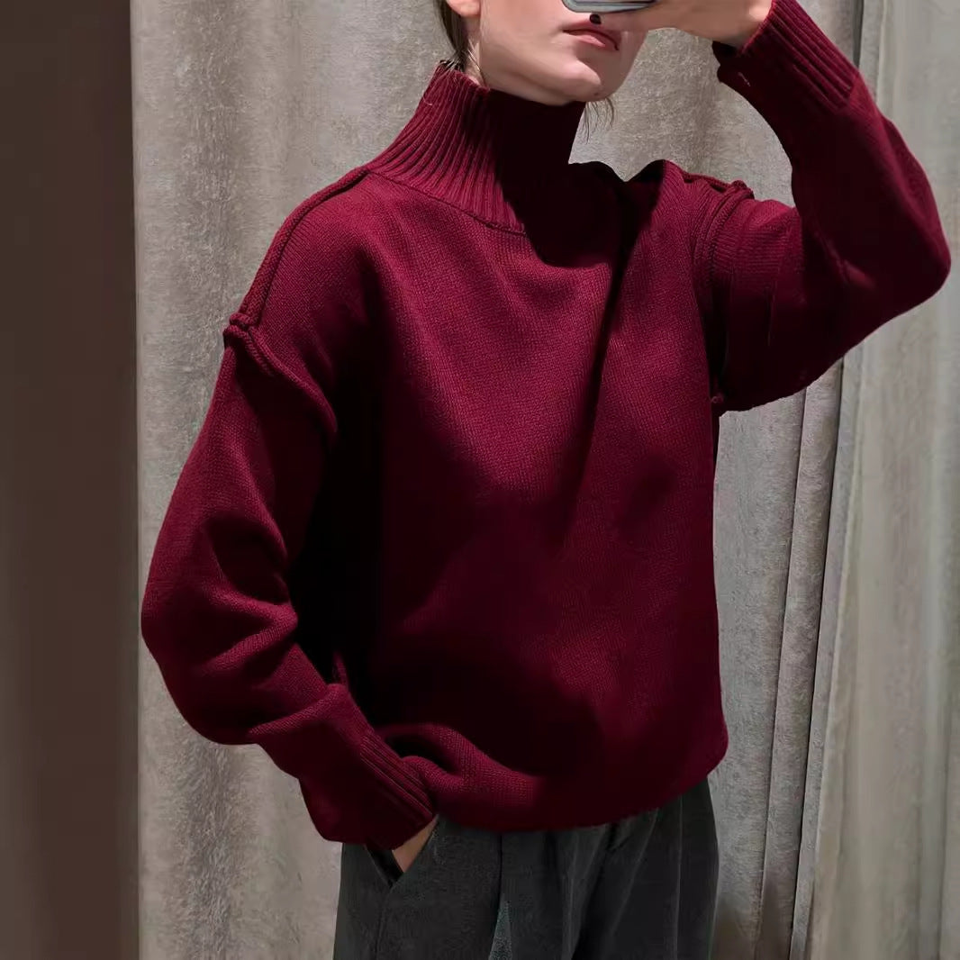Damen Modischer Rollkragenpullover Sovae