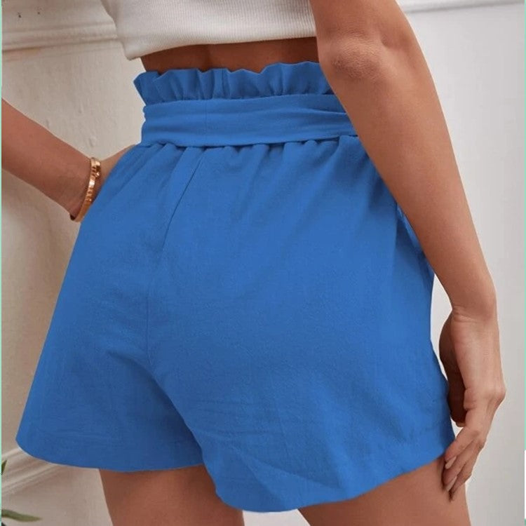 Damen Tailored Shorts mit Krawatte und praktischen Taschen Sovae