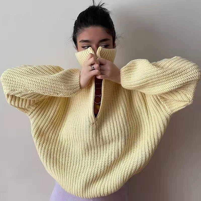 Damen schicker Pullover im lässigen Strickstil Sovae