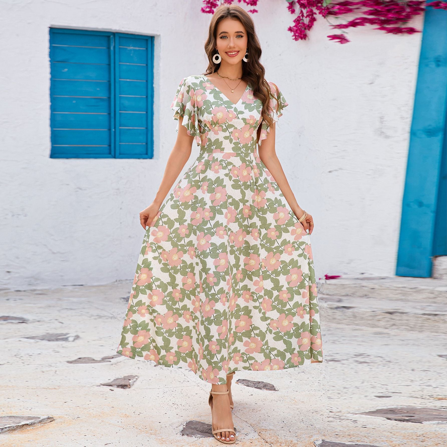 Damen Maxikleid Sovae