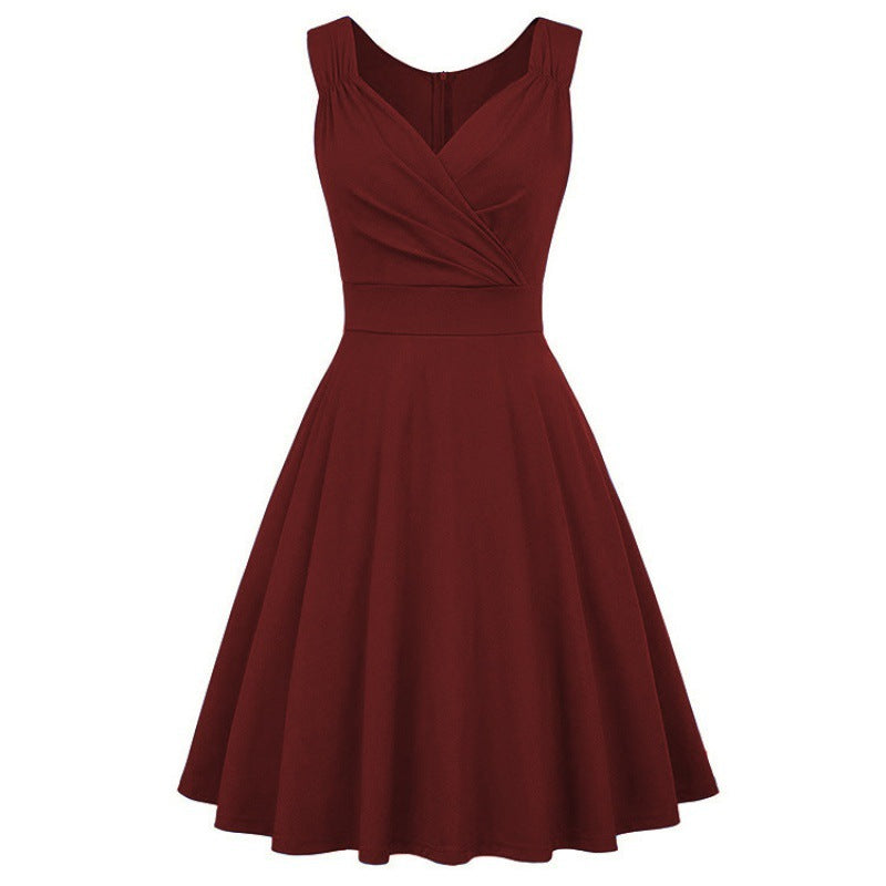 Damen Midikleid mit taillierter Passform und eleganten Falten Sovae