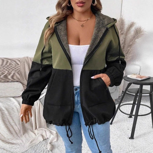 Damen Kapuzenjacke mit punktuellem Fleece-Futter und verstellbarem Bund Sovae