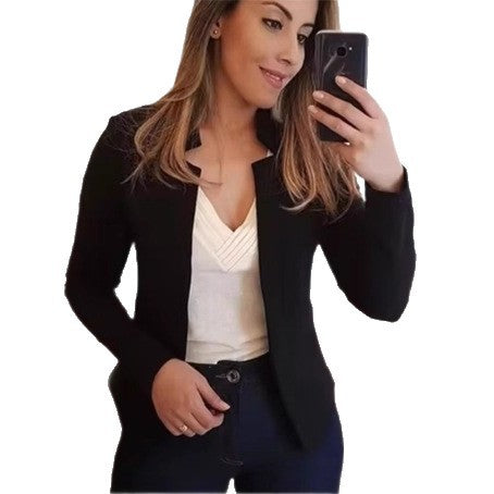 Damen elegante Blazerjacke mit modernem Revers Sovae