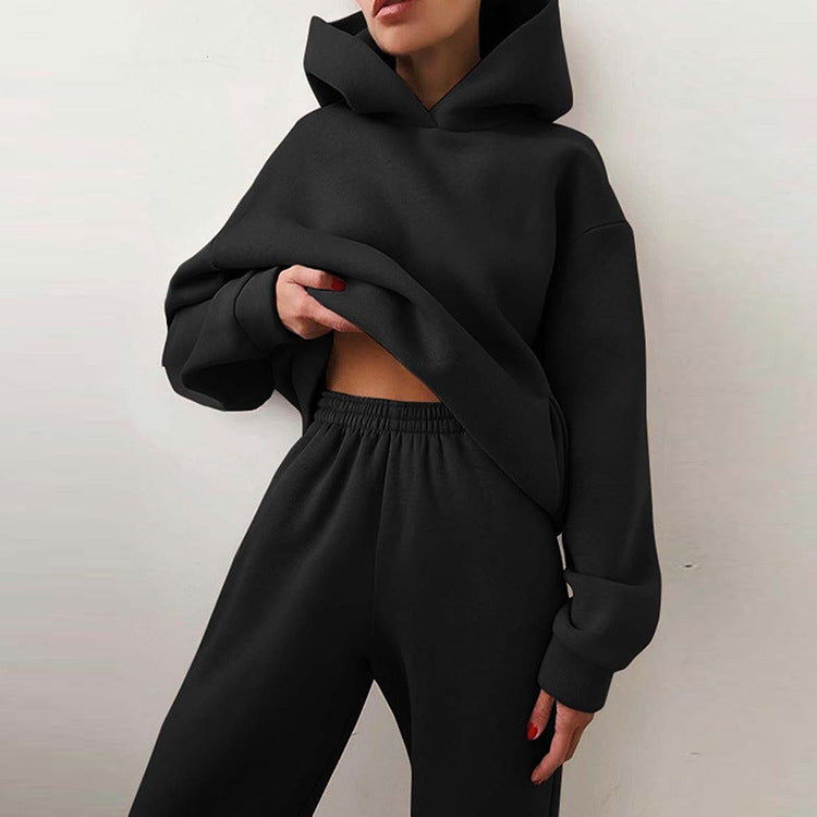 Damen gemütliches Hoodie- und Jogginghose-Set Sovae