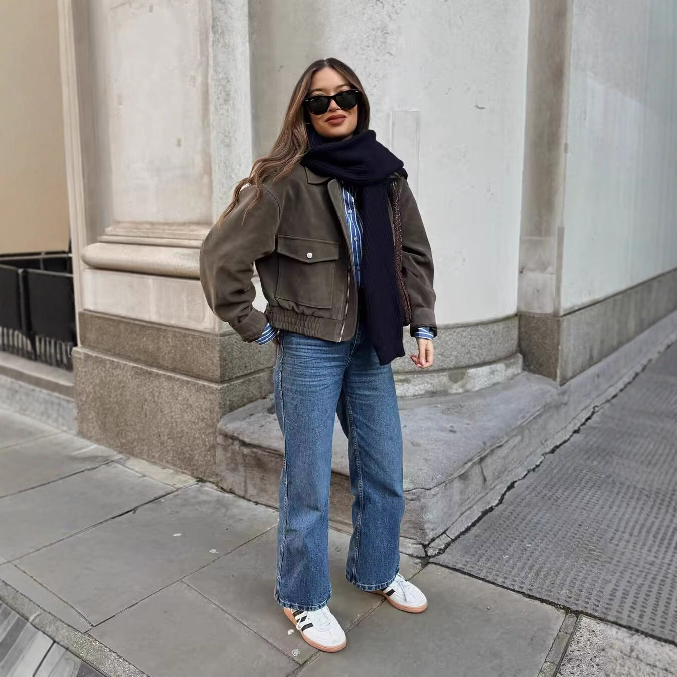 Damen Utility-Jacke mit praktischen Taschen und modernem Schnitt Sovae