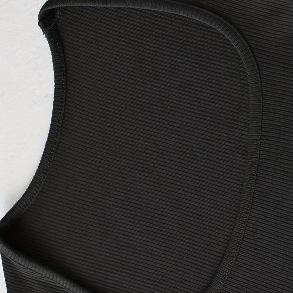 Damen lässiges Midi-Kleid mit Rundhalsausschnitt und figurbetontem Schnitt Sovae