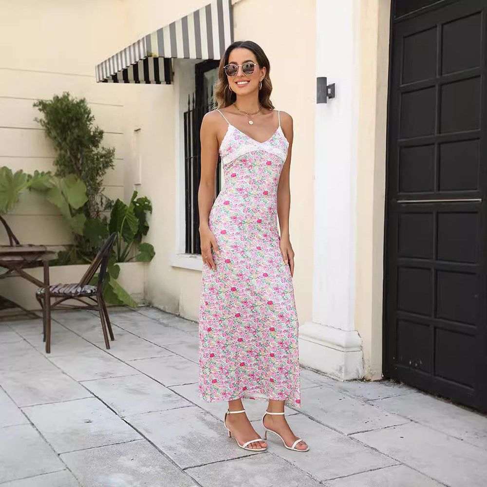 Damen Blütentraum Maxikleid Sovae