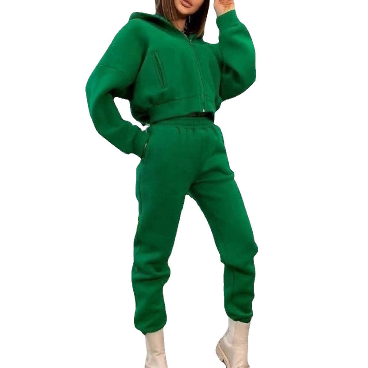 Damen modisches Freizeit-Loungewear-Set mit Kapuze und weitem Schnitt Sovae