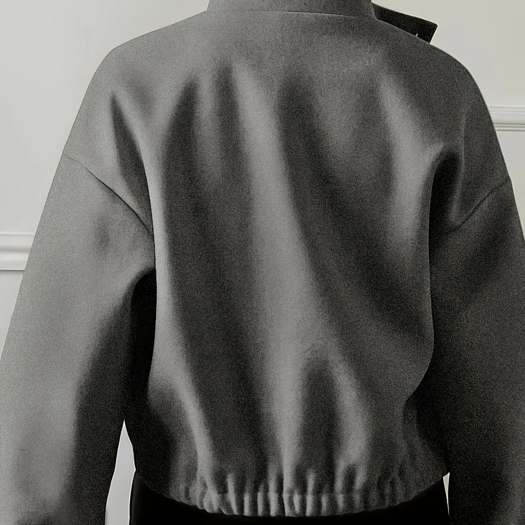 Damen kurze Fleecejacke mit praktischen Taschen Sovae