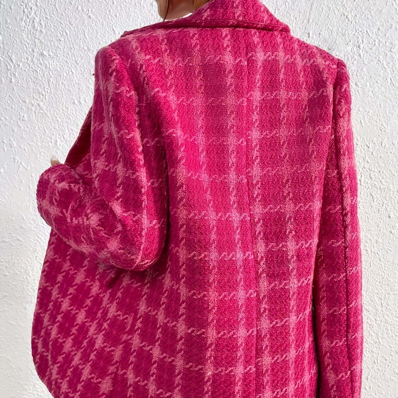 Damen strukturierter Blazer mit modischem Karo-Muster Sovae