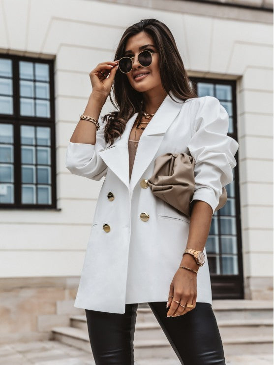 Damen modische Oversize Blazerjacke Sovae