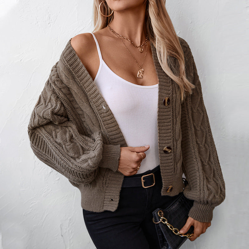 Damen Strickjacke mit dekorativem Zopfdesign und weich strukturiertem Material Sovae