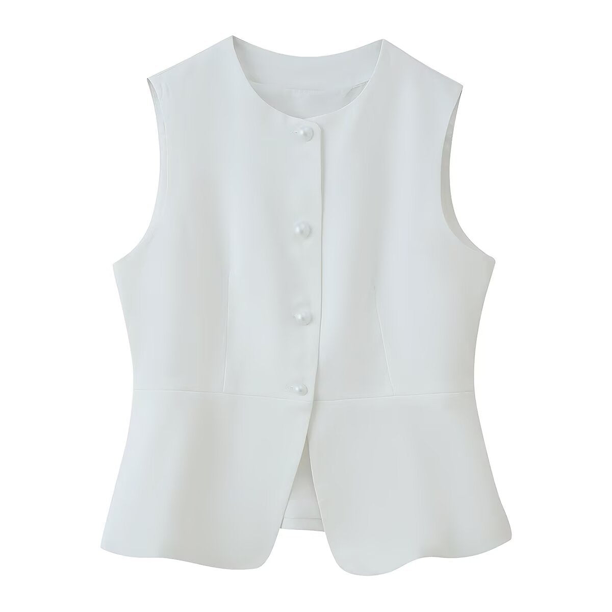 Damen ärmellose Blazer-Jacke Sovae