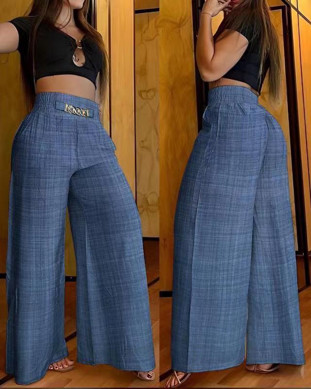 Damen weit geschnittene Sommerhose Sovae