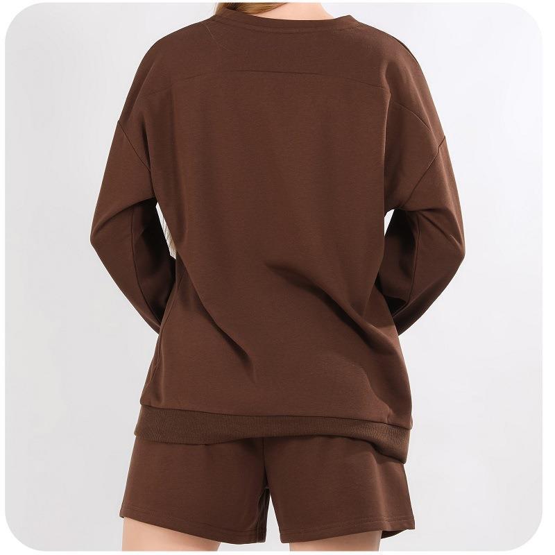 Damen lässiges Sweatshirt und Shorts Set Sovae