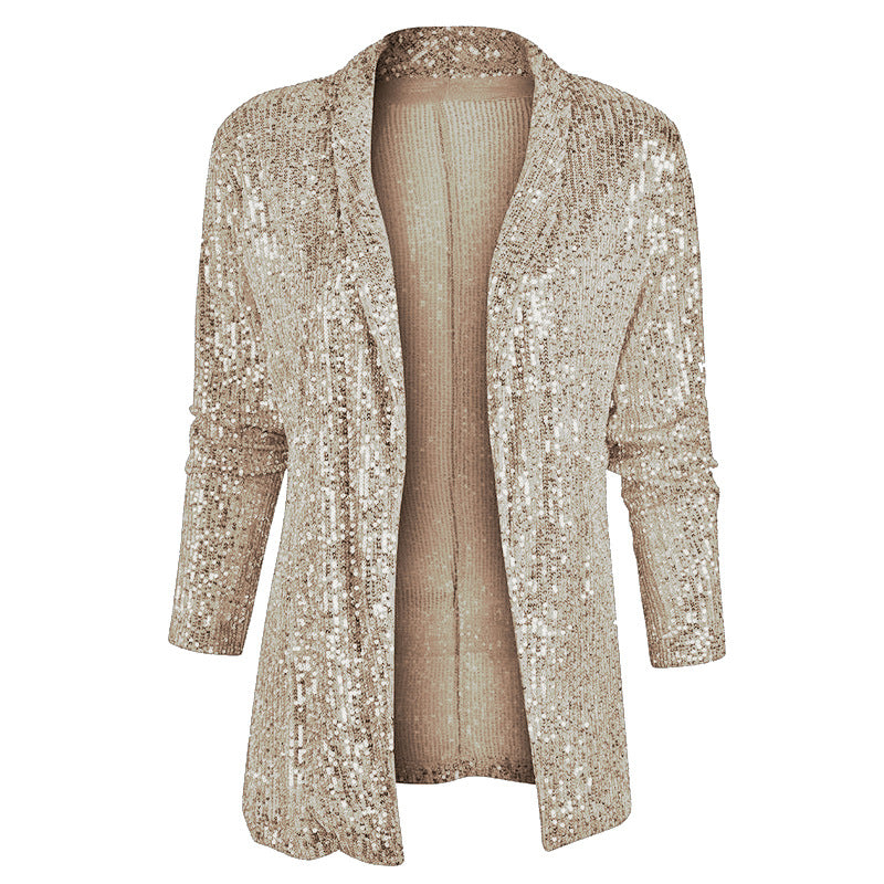 Damen Glitzernde Blazerjacke Sovae