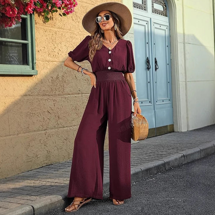 Damen Luftiges Weitbein-Jumpsuit Sovae