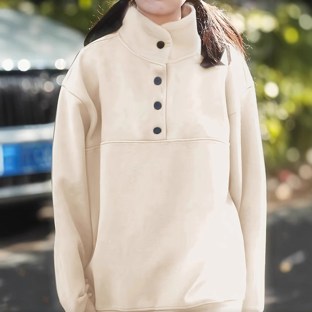 Damen kuscheliger Stehkragenpullover Sovae