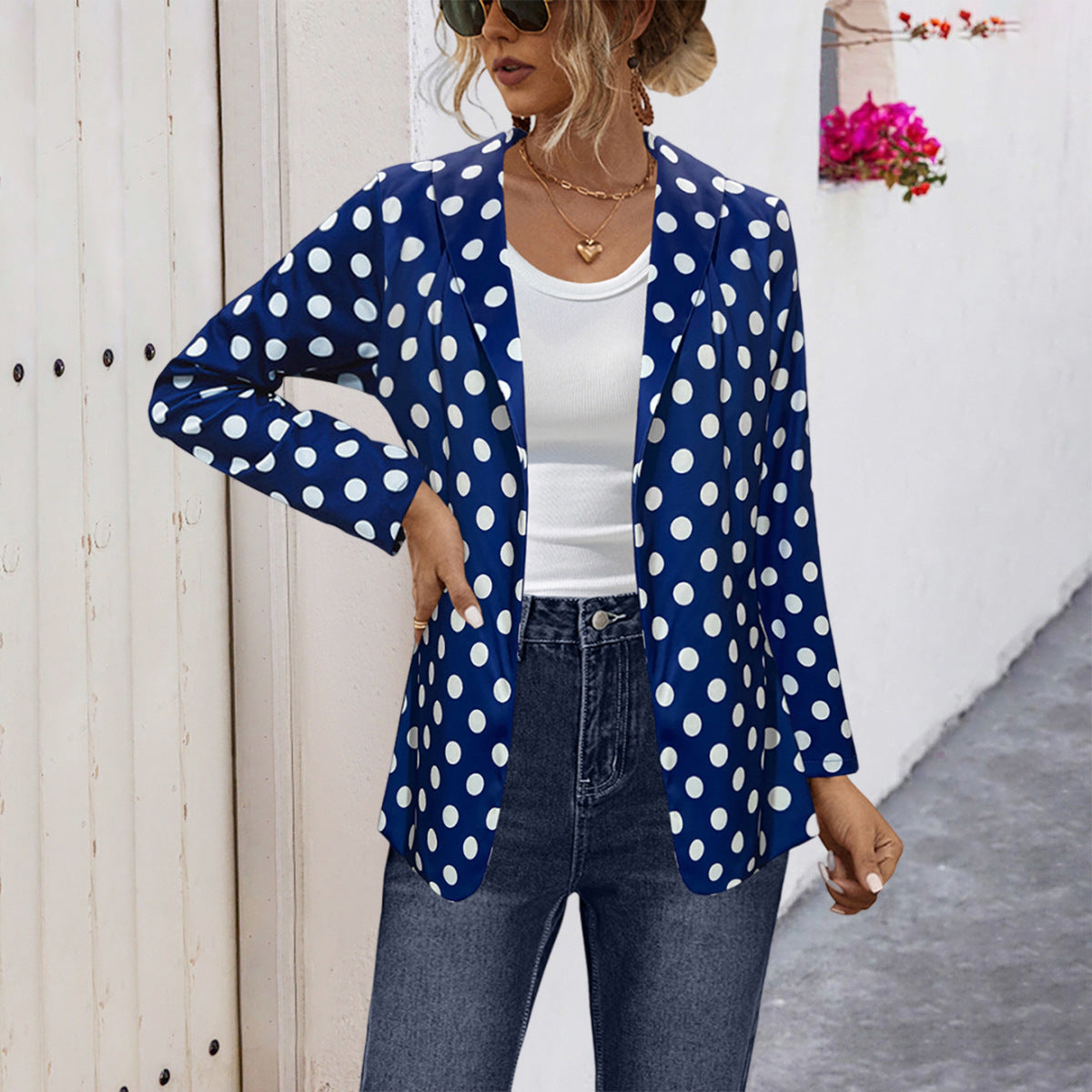 Damen Blazer mit modischem Punkte-Design Sovae