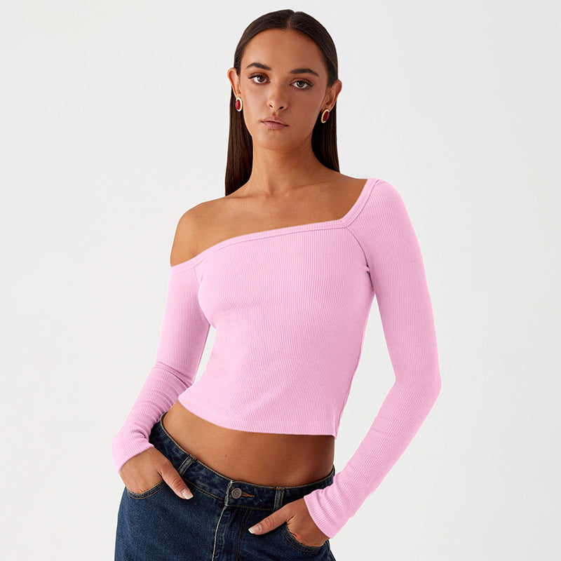Damen Off-Shoulder Langarmtop Sovae