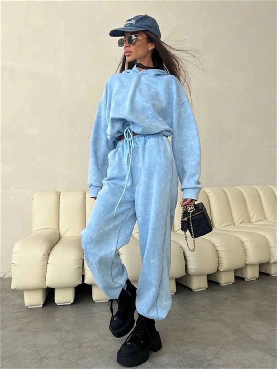 Damen modisches und lässiges Hoodie-Set mit lockerer Passform Sovae