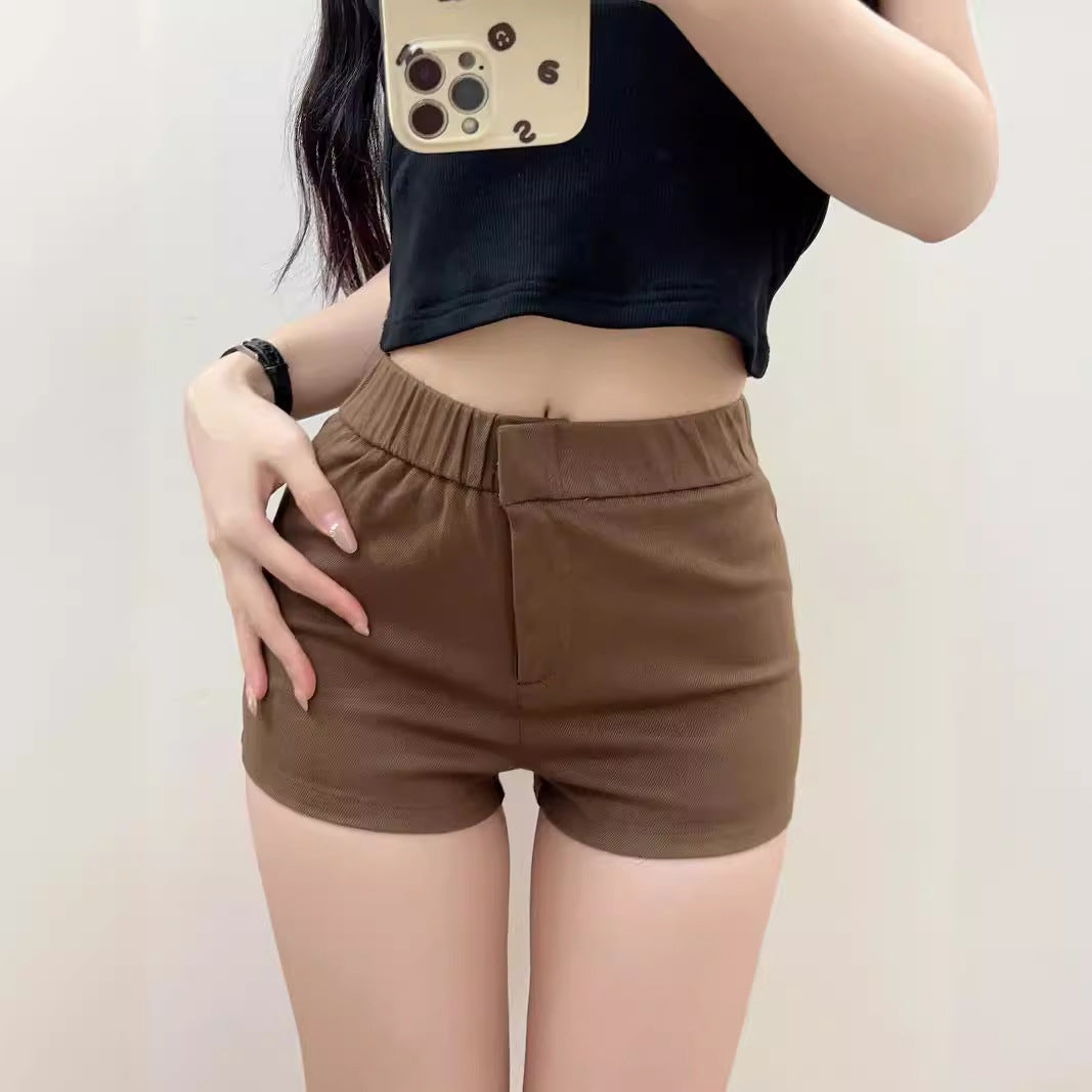 Damen bequeme Hochbund-Shorts Sovae