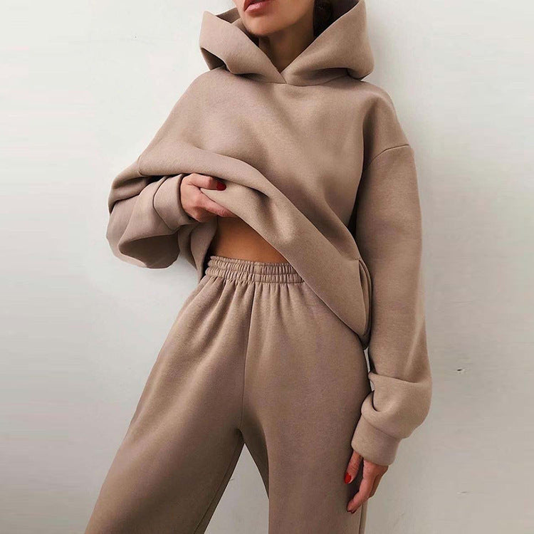 Damen gemütliches Hoodie- und Jogginghose-Set Sovae