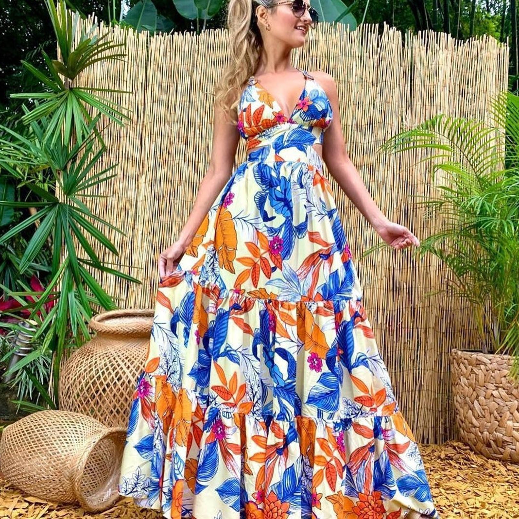 Damen Maxikleid Sovae
