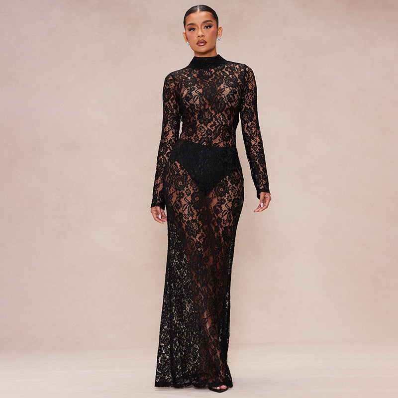 Damen Spitzenabendkleid im eng anliegenden Stil Sovae