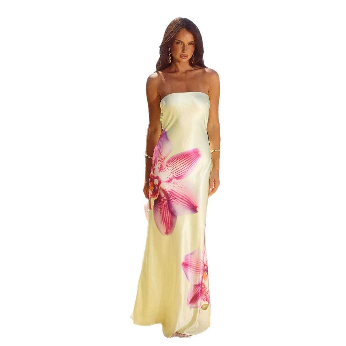 Damen elegantes Maxikleid mit floralem Print Sovae