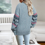 Damen Strickpullover mit geometrischem Muster Sovae