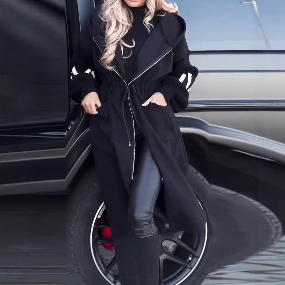 Damen modische Übergangsjacke mit praktischem Gürtel und lässigem Design Sovae
